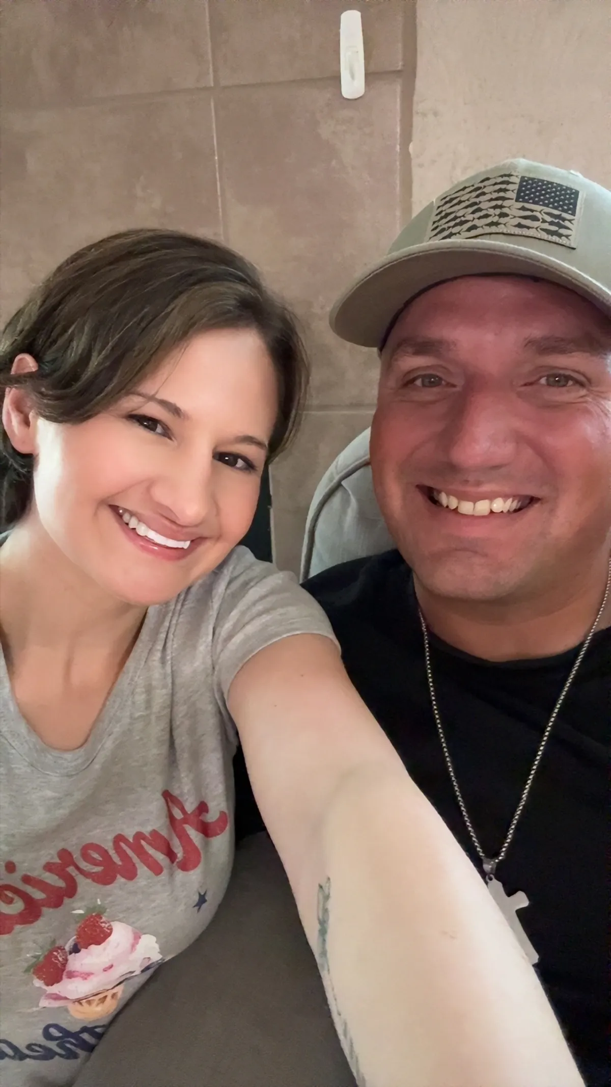 Gypsy Rose Blanchard and Ken Urker smiling together in a selfie.